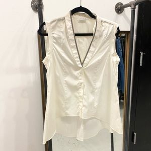 BRUNELLO CUCINELLI Cotton sleeveless Shirt beaded